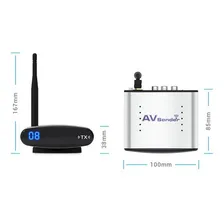 Transmissor Wirelless Tv Full Hd Receptor S/ Fio 2,4ghz + Cor Prata Foto mini 3