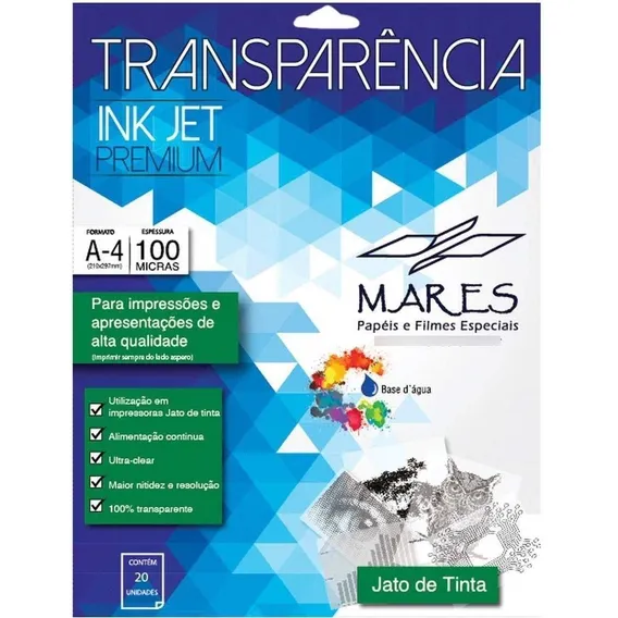 Transparencias P/jato De Tinta Inkket A4 210x297mm. S T C/20 Foto 1