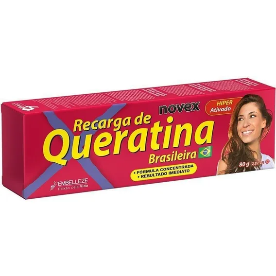 Tratamento Reconstrutor Novex Recarga De Queratina 80g Foto 1