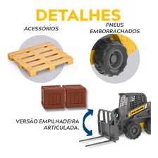 Trator Brinquedo Construction Mini Carregadeira Empilhadeira Foto mini 4
