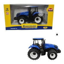 Trator Brinquedo Miniatura New Holland T8 Agriculture Usual Cor Azul-escuro Foto mini 4