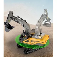Trator Escavadeira Esteira Rc Controle Remoto 8 Canais 8ch Foto mini 3