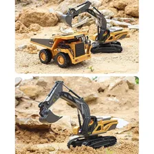 Trator Escavadeira Esteira Rc Controle Remoto 8 Canais 8ch Foto mini 4