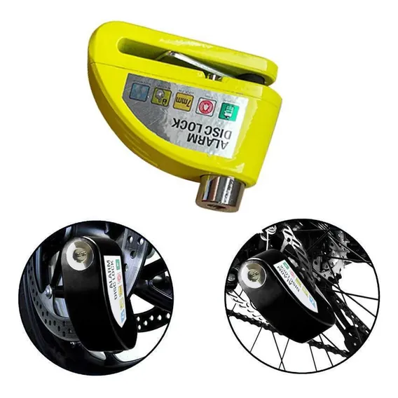 Trava Antifurto Cadeado Moto Alarme Sonoro Freio Disco Foto 1