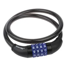 Trava Cadeado Bike Lock Tonyon Senha Cabo Aço Moto/bike Foto mini 1
