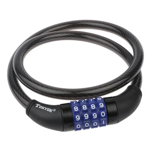 Trava Cadeado Bike Lock Tonyon Senha Cabo Aço Moto/bike Foto 1
