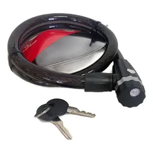 Trava Corrente Cabo Grosso Aço Cadeado Bicicleta Moto Tranca Foto mini  2