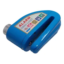 Trava Disco De Freio Com Alarme Moto Cadeado Cor Azul Foto mini 2
