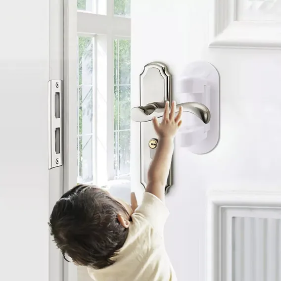 Trava Maçaneta Fechadura Porta Infantil Criança Bebê Foto 1