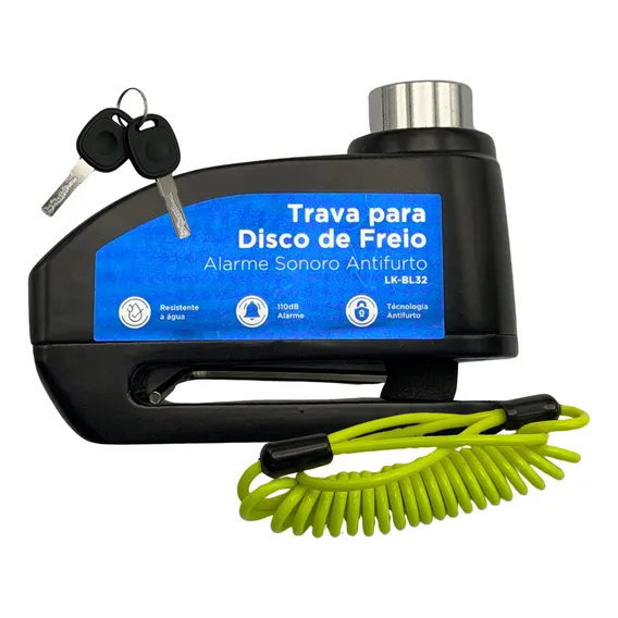 Trava Para Disco De Freio Lk-bl32 Com Alarme Sonoro Foto 1