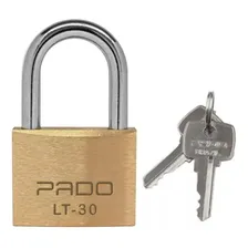 Trava Para Portão Porta N.3 + Cadeado Pado 30mm Cor Dourado Foto mini 3