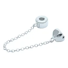 Trava Para Pulseira De Berloques Coração Em Prata 925 Foto mini 1