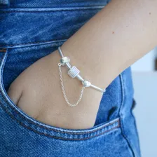 Trava Para Pulseira De Berloques Coração Em Prata 925 Foto mini 4