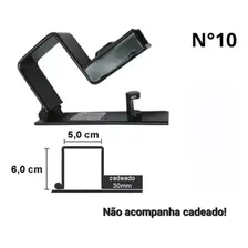 Trava Porta Cadeado Para Portao 10 60x50 Tecnotrava Cor Preto Foto mini 3
