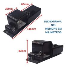 Trava Porta Cadeado Tecnotrava N01 30x30 Preto Em Aço Foto mini 3