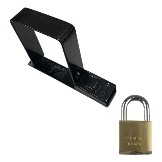 Trava Porta Cadeado Tecnotrava P/ Portão Nº7 C/ Cadeado Pado Foto 1