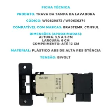 Trava Tampa Para Lavadora Brastemp Bwh15 Foto mini 3