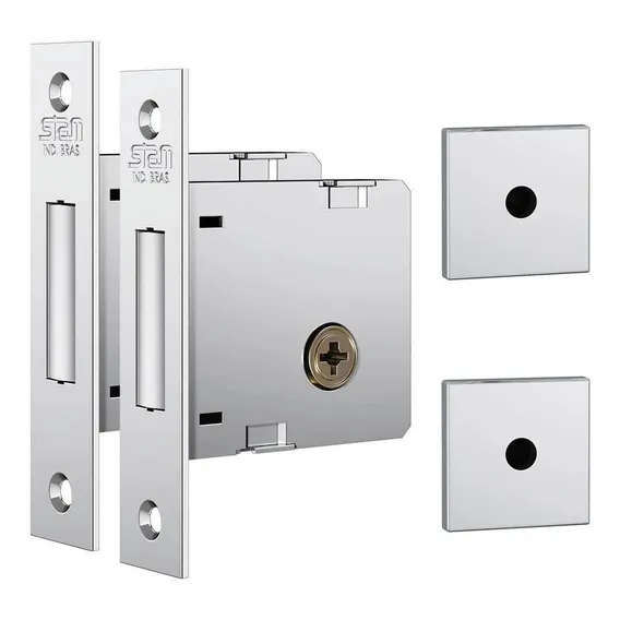 Trava Tetra Stam Auxiliar 1004 Inox Cromada Rq1 Quadrada Par Direita/Esquerda Foto 1