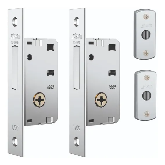 Trava Tetra Stam Estreita Ferro Alumínio 1003 Par 38mm Inox Cor Cinza Claro Foto 1