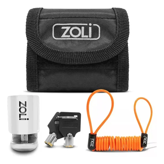 Trava Zoli De Disco + Cabo Lembrete + 2 Chave K2 + Bolsa 5.5 Cor Cromada Foto 1