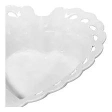 Travessa Petisqueira De Coração Em Porcelana 14x13cm Heart Foto mini 4