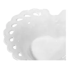 Travessa Petisqueira De Coração Em Porcelana 14x13cm Heart Foto mini 2