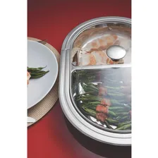 Travessa Tramontina Ciclo Com Divis贸rias E Tampa 45 Cm Cor Inox Foto mini 3