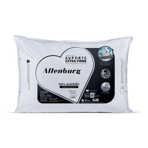 Travesseiro Altenburg Suporte Extra Firme 180 Fios - Branco Foto 1