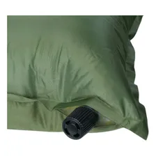 Travesseiro Auto Inflável Para Camping Compacto Verde Comfy Foto mini  3