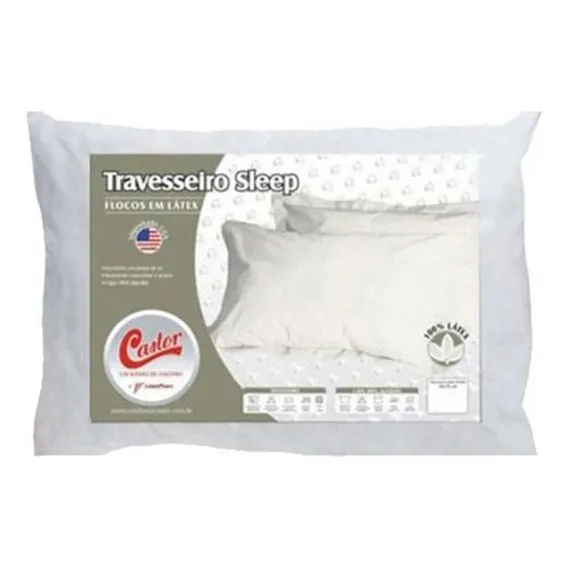 Travesseiro Castor Sleep Flocos De Látex Flocos Latéx Foto 1