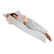 Travesseiro Gigante 170x80cm De Corpo Formato U Gestante Cor Branco Foto mini 1