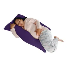 Travesseiro Gigante 190x80cm De Corpo P/gestante Cor Roxo Foto  mini 1