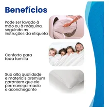 Travesseiro King Adulto 50x90 Branco Soft Peach Confortavel Foto mini 4