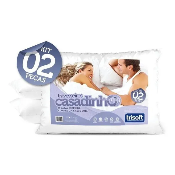 Travesseiro Kit 2 Peças Trisoft Foto 1