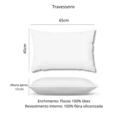 Travesseiro Látex Natural Flocos Latexfoam Basic Baixo 13cm Cor Branco Foto mini  3