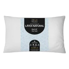 Travesseiro Látex Natural Flocos Latexfoam Basic Baixo 13cm Cor Branco Foto  mini 1