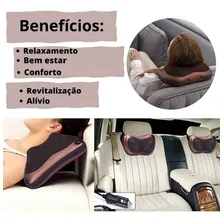 Travesseiro Massageador Alivio Dor Pescoço Pernas Costas Pés 110V/220V Foto mini 3