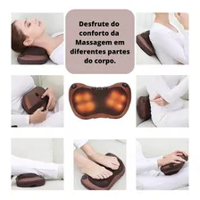 Travesseiro Massageador Alivio Dor Pescoço Pernas Costas Pés 110V/220V Foto mini 2