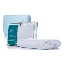 Travesseiro Memory Foam Lottus Gel Infusion Cool 60x40x14cm Cor Branco Foto mini 1