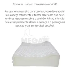 Travesseiro Ortopedico Apoio Total Cabeça Pescoço E Coluna Cor Branco Foto mini 4