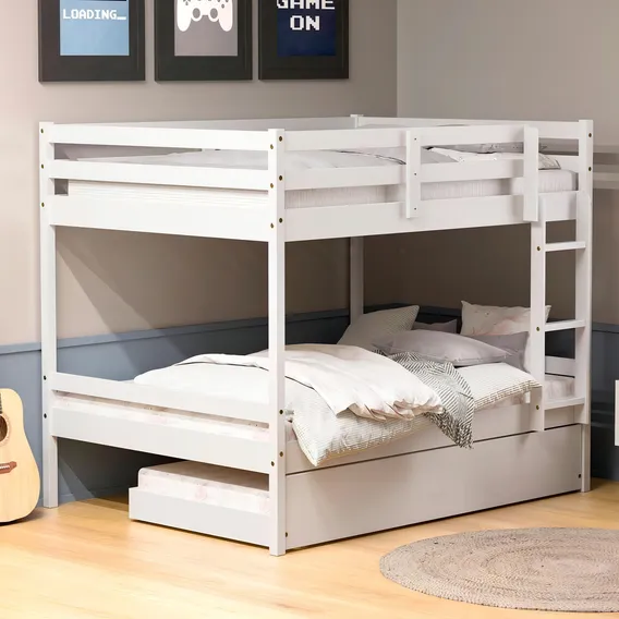 Treliche Casal Casal Eco Madeira Maciça Branco Mobilistore Foto 1