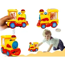 Trem Locomotiva Solta Fumaça Luzes Som Brinquedo Infantil Pilha Foto  mini 1