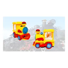 Trem Locomotiva Solta Fumaça Luzes Som Brinquedo Infantil Pilha Foto mini 4