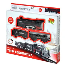 Trem Trenzinho Locomotiva 2 Vagões Com Som E Luz AA Foto mini 3