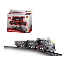 Trem Trenzinho Locomotiva 2 Vagões Com Som E Luz AA Foto mini 2