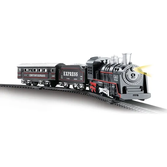 Trem Trenzinho Locomotiva 2 Vagões Com Som E Luz AA Foto 1
