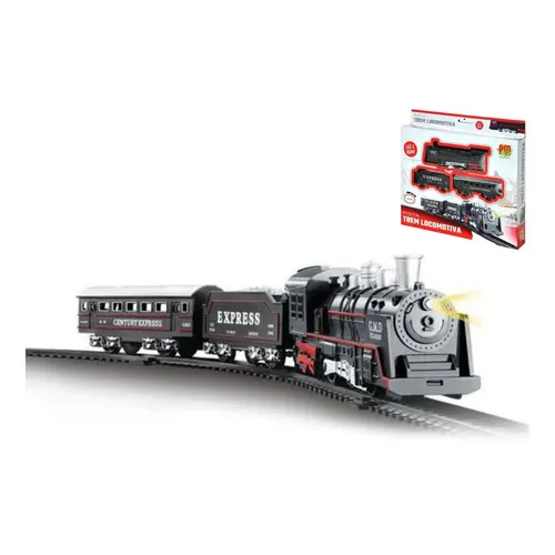 Trem Trenzinho Locomotiva De Brinquedo Com Pista Foto 1