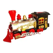 Trem Trenzinho Super Locomotiva Com Luz E Som E Solta Fumaça Foto  mini 1
