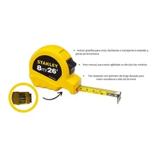 Trena 8 Metros Profissional Freio Manual Stht33994 Stanley Foto mini  3