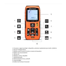 Trena Digital Laser Medidor Distância E Área 40 Metros Foto mini 4